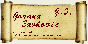 Gorana Savković vizit kartica
